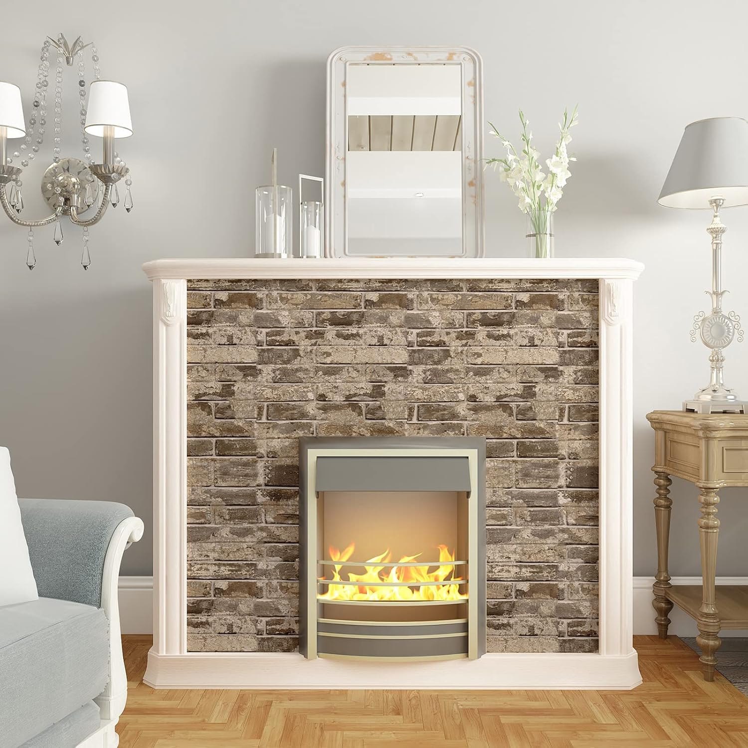 VEELIKE 15.7''x354'' Brick Wallpaper Peel and Stick for Bedroom 3D Textured Vintage Red Faux Brick Wallpaper Self Adhesive Waterproof Removable Stone Brick Wall Paper for Kitchen Backsplash Backdrop