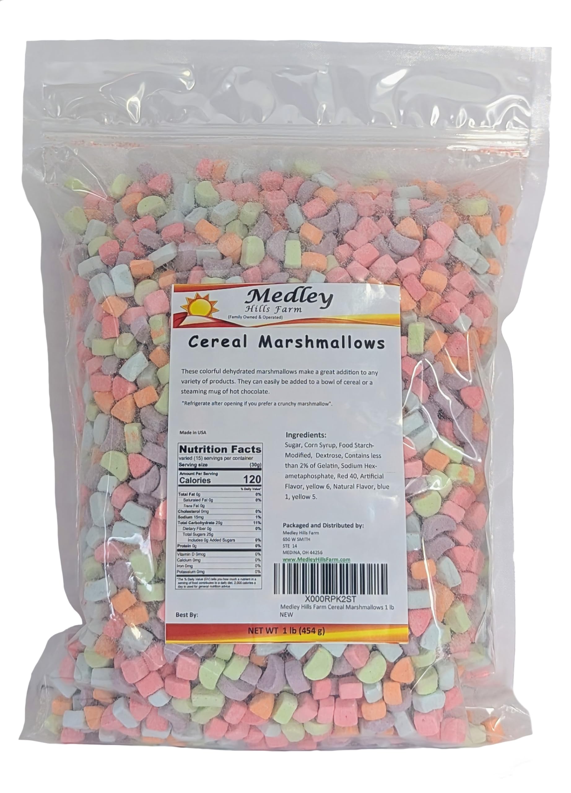 Medley Hills Farm Cereal Charms Marshmallows 1 lb by Medley Hills Farm