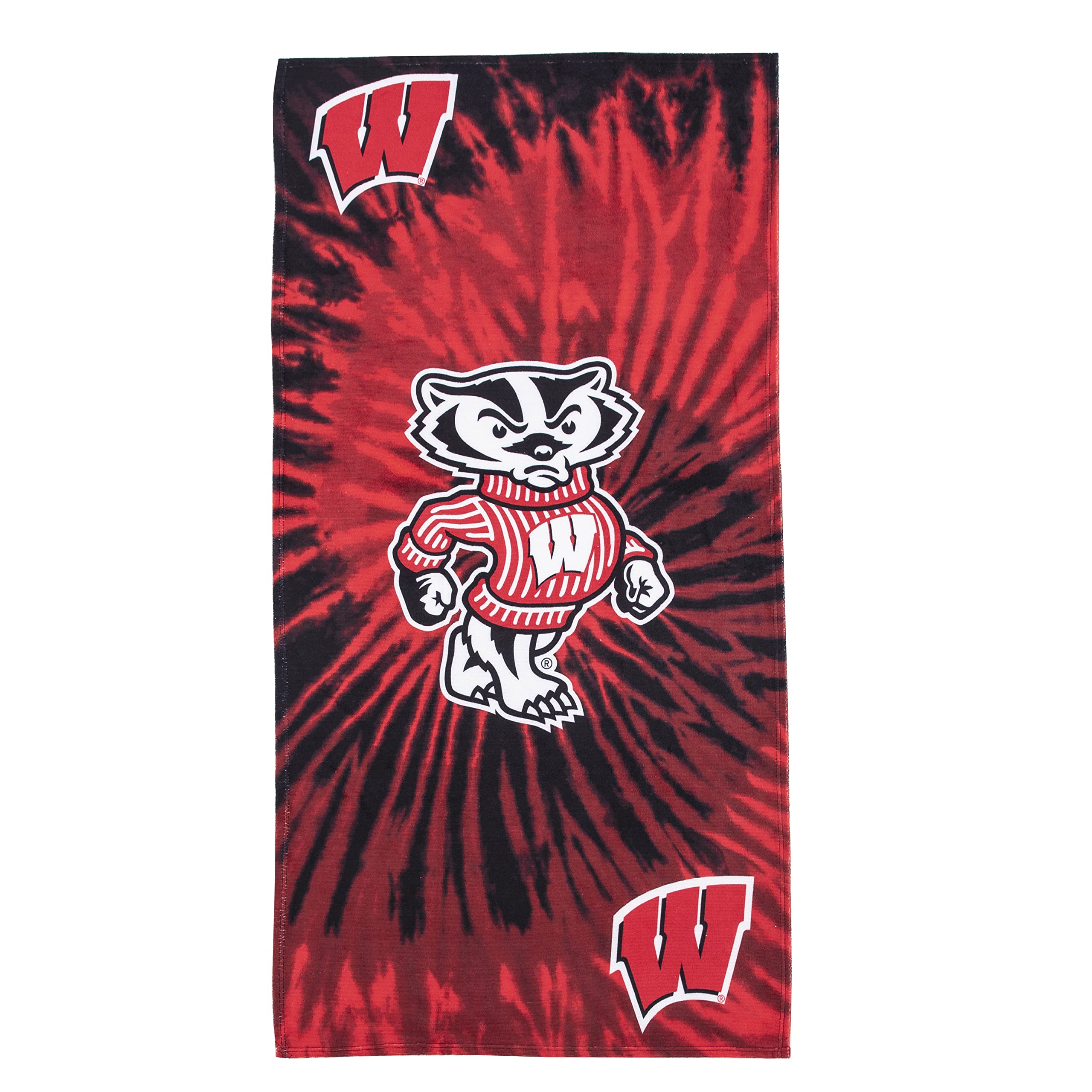 Northwest NCAA Unisex-Adult Beach Towel Wisconsin Badgers 30" x 60" Psychedelic