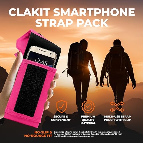 Miniatura 23 de Bolsa con correa para smartphone, accesorios para mochilas para excursionistas, viajeros y estudiantes y pasajeros interurbanos. Negro -,Verde