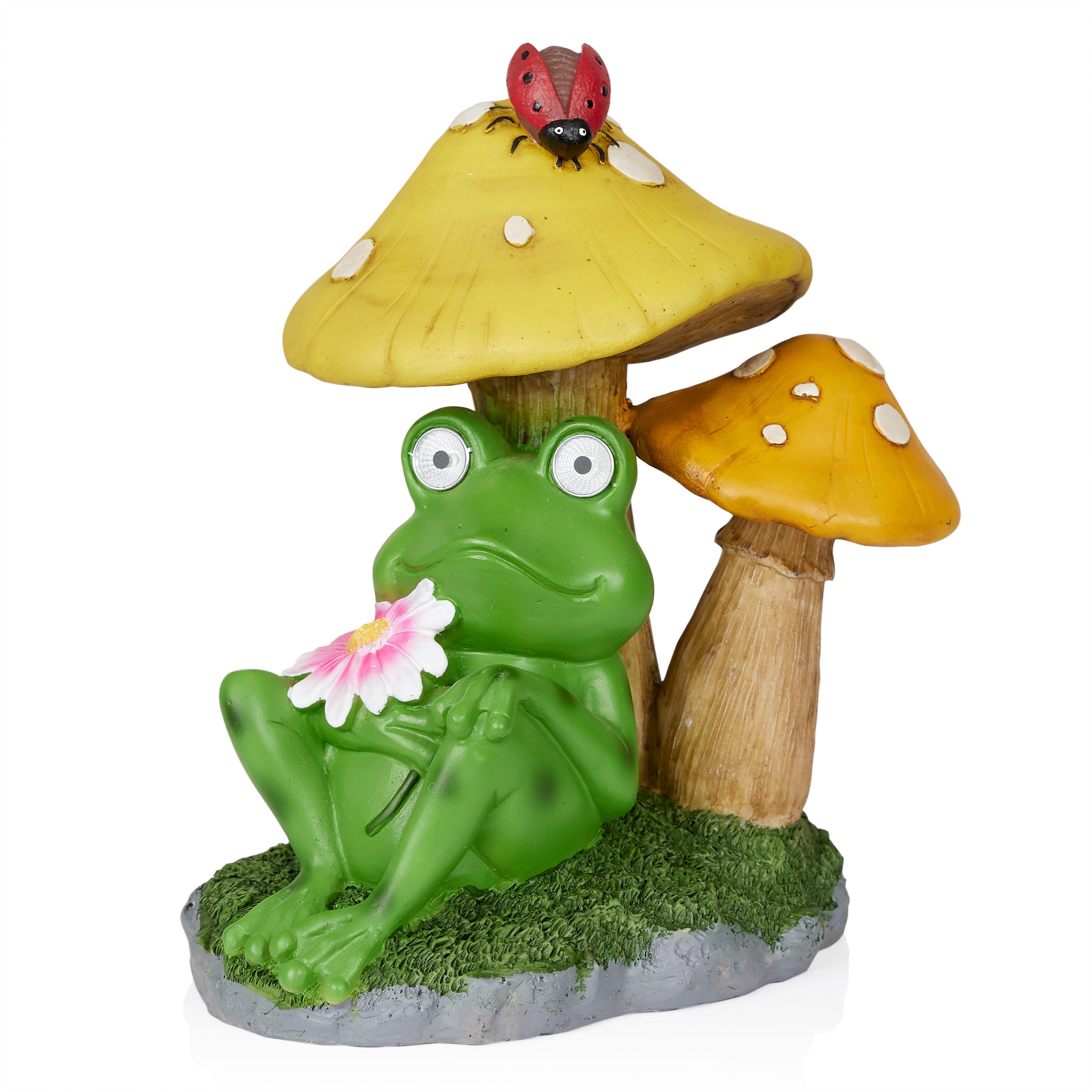 Amazon.com: Alpine Corporation ZEN388SLR-S Frog Mushroom Statue w