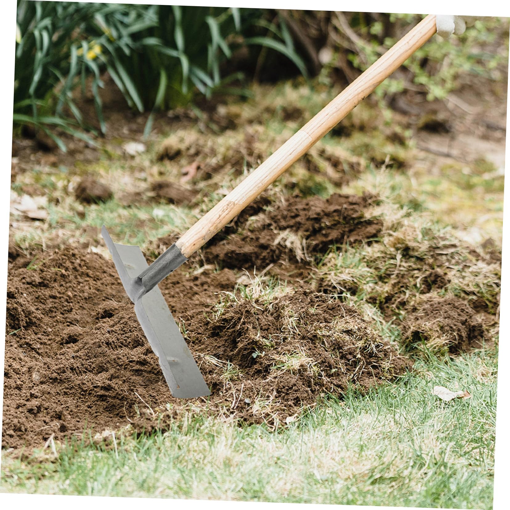 Pala de jardín de metal, pala de limpieza resistente, paleta de mano de jardín duradera, ideal para eliminación de residuos, pala de residuos de acero para limpieza de césped y jardín