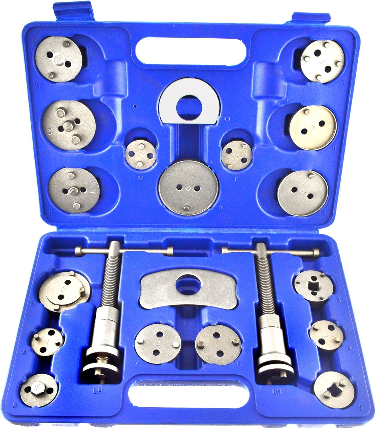 AB Tools-US Pro 21pc Left and Right Hand Brake Calliper Piston Wind Back Tool Kit AU019