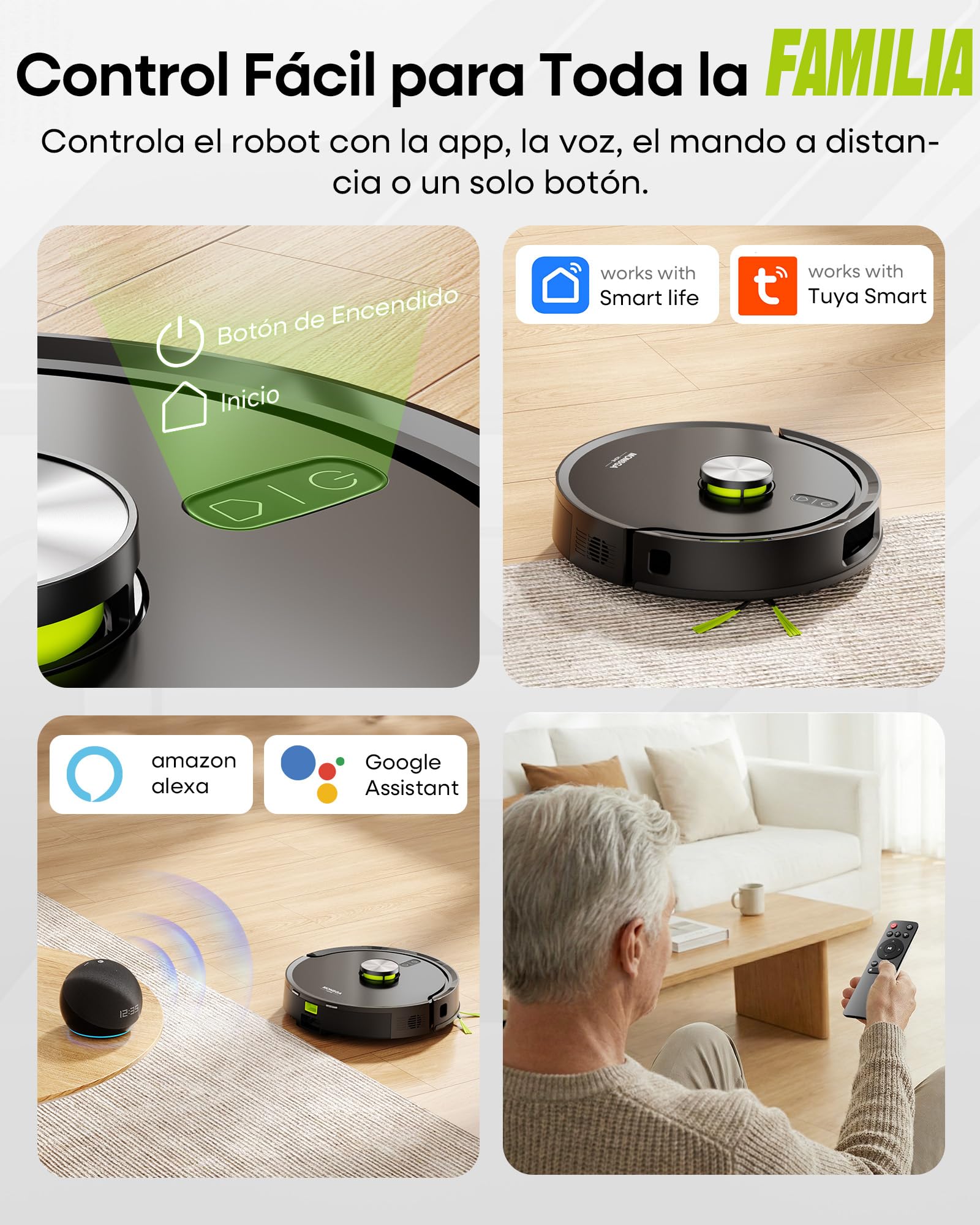 MONSGA Robot Aspirador y Fregasuelos 3 en 1 8000PA,Robot Aspirador Doble Sistema Antienredos, Obstacle Avoidance, 90 Día Self-Emptying, LiDAR Navegación, Control por App, 5 Mapas | Robot Aspirador LiDAR Navegación,90 Día Self-Emptying,Antienredos,Obstacle