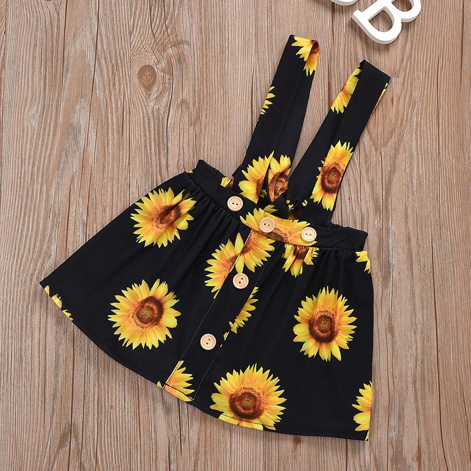 Kislio Newborn Infant Baby Girls Clothes Short Sleeve Ruffle Romper Sunflower Shortts Floral Outfit Toddler Girls Clothes Set