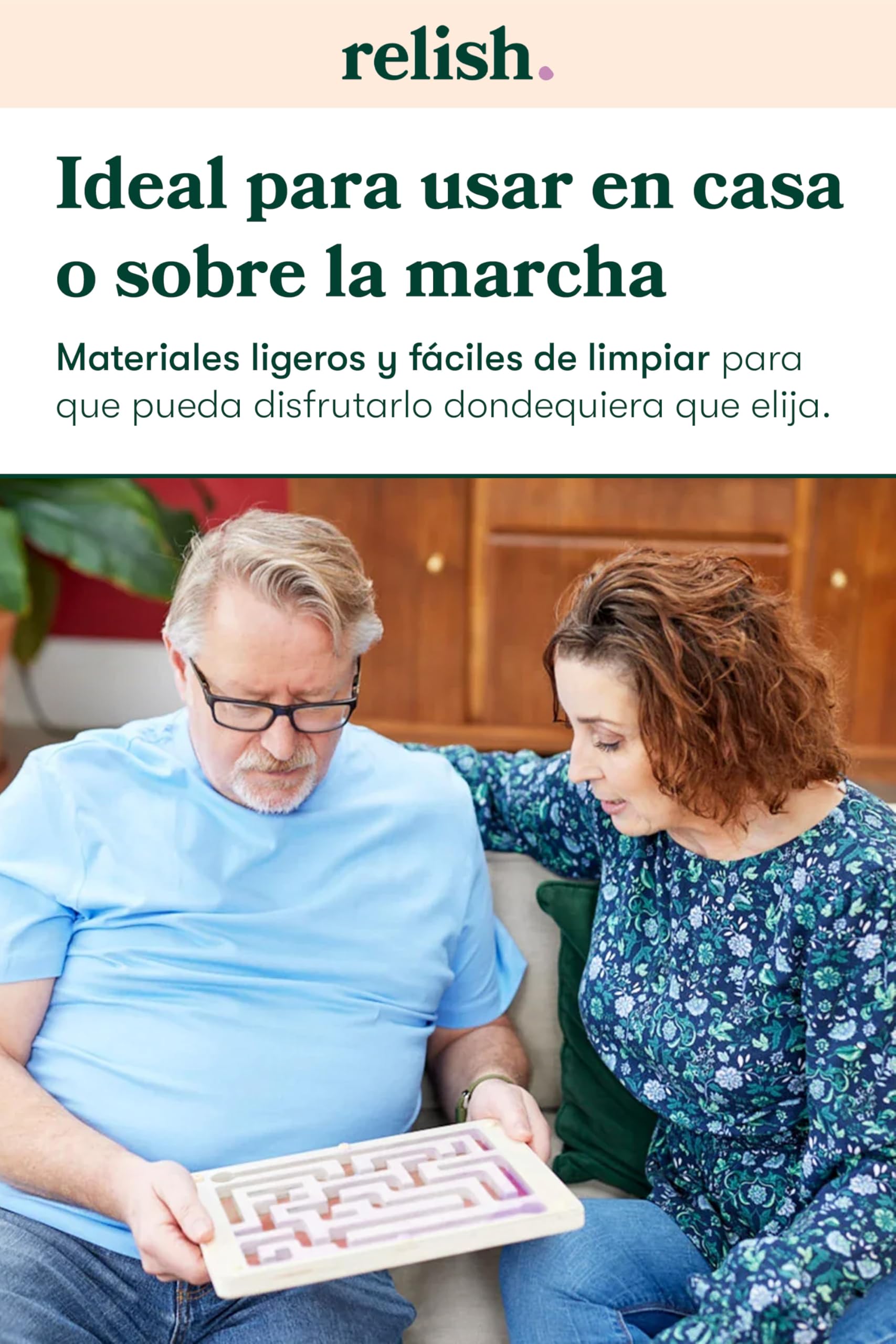 Relish - Marble Maze Track Game - Juegos y Actividades para Personas Mayores y Personas Mayores sobre Alzheimer y Demencia, Mejora de Habilidades y coordinación