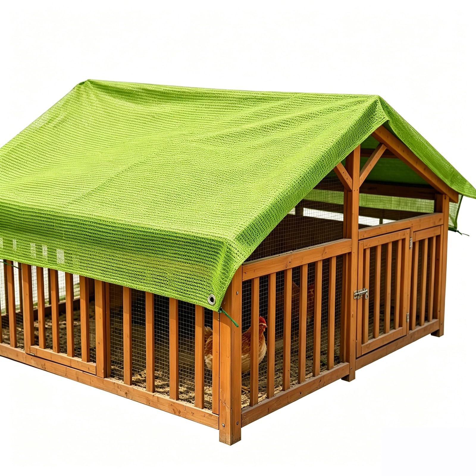 Voile d'ombrage rectangulaire vert 2x6m avec œillets brise-vent