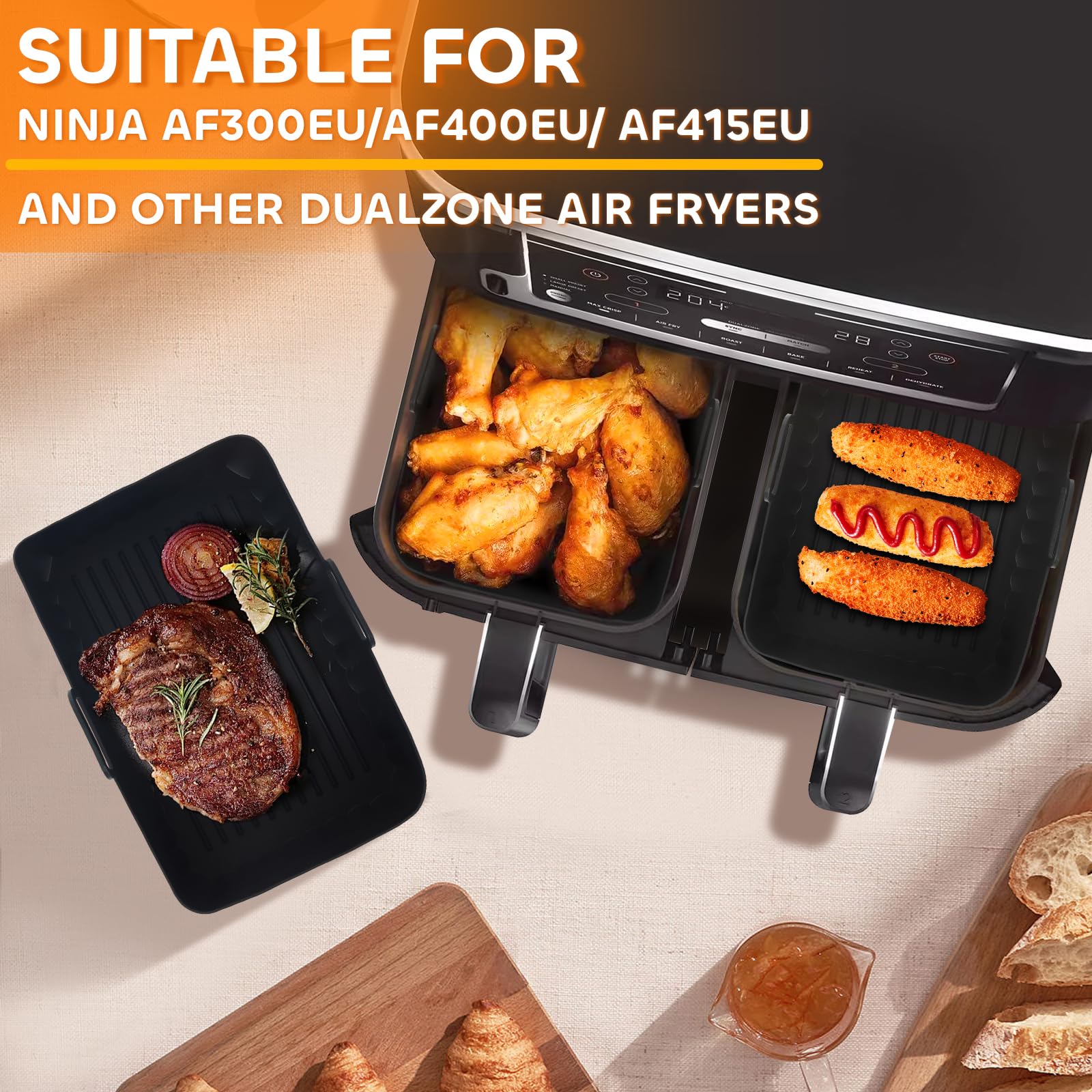 Accessori Per Friggitrice Ad Aria Calda - Compatibili Con Ninja Foodi Max Dual Zone AF400EU, AF300EU E Modelli 7.6L-9.5L - Senza BPA