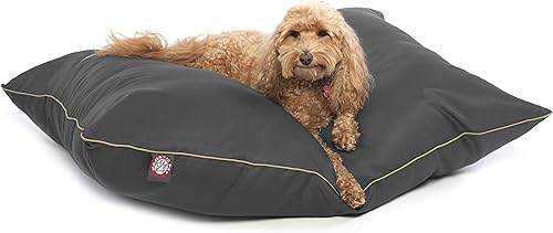 Majestic Pet - Cama mediana para perros (35 x 28 pulgadas) Gris liso
