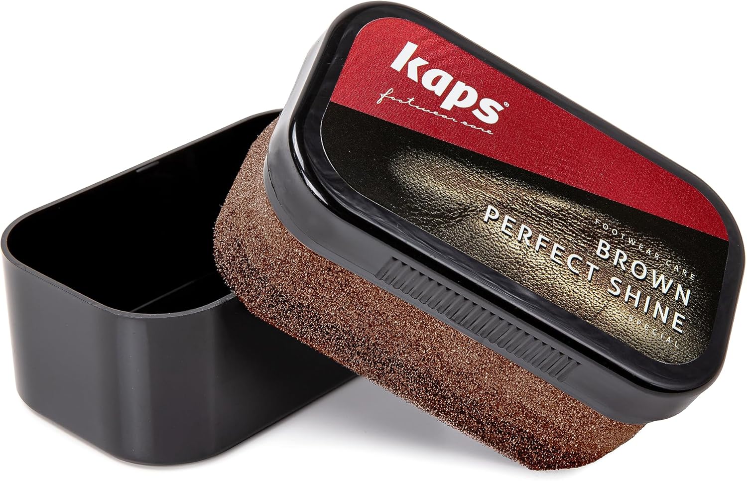 Kaps Shoe Polish Sponge Gives Instant Gloss, For Leather Shoes Boots Bags, Perfect Shine
