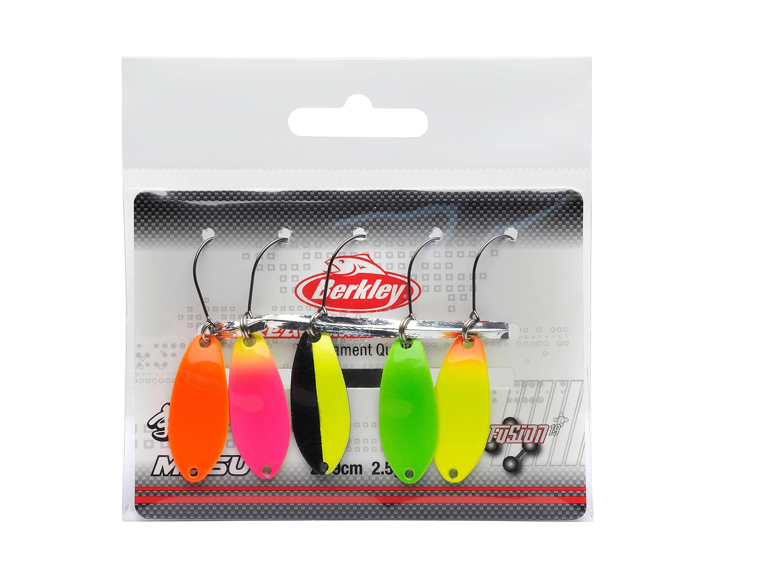 Berkley Area Game Spoons 5 Pack - Small Wobble Spoon for Trout and Perch Fishing, Lead Free, Fusion 19 Hook