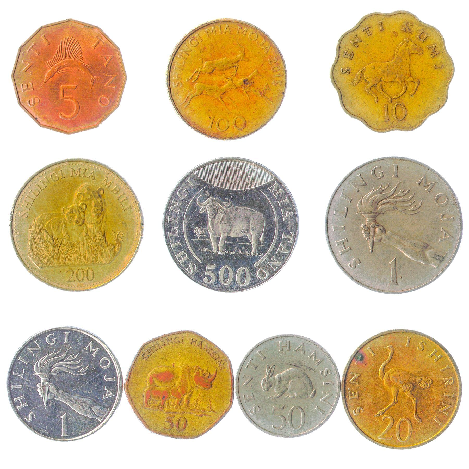 10 Tanzania Coins from Africa - Image 4