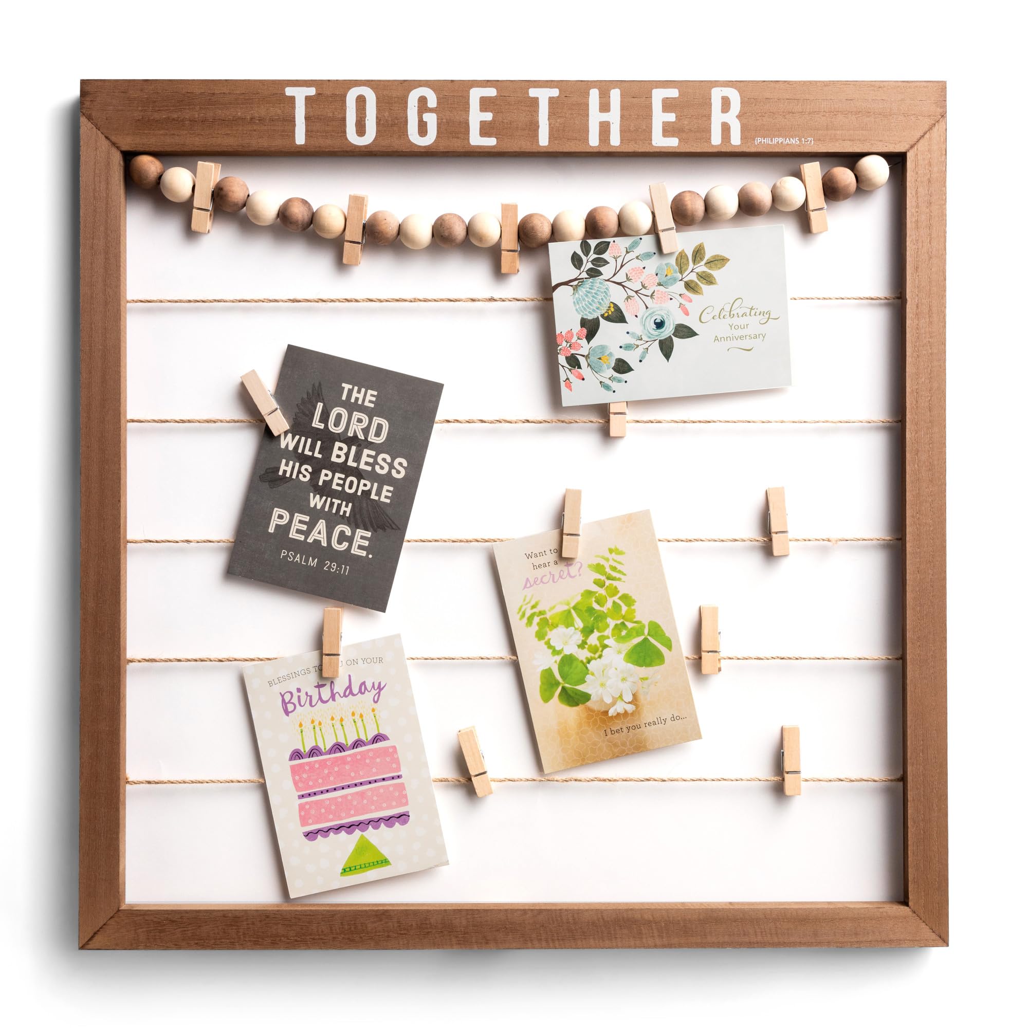 DaySpring - Together - Greeting Card Holder - Photograph Clip Picture Frame (J8281)