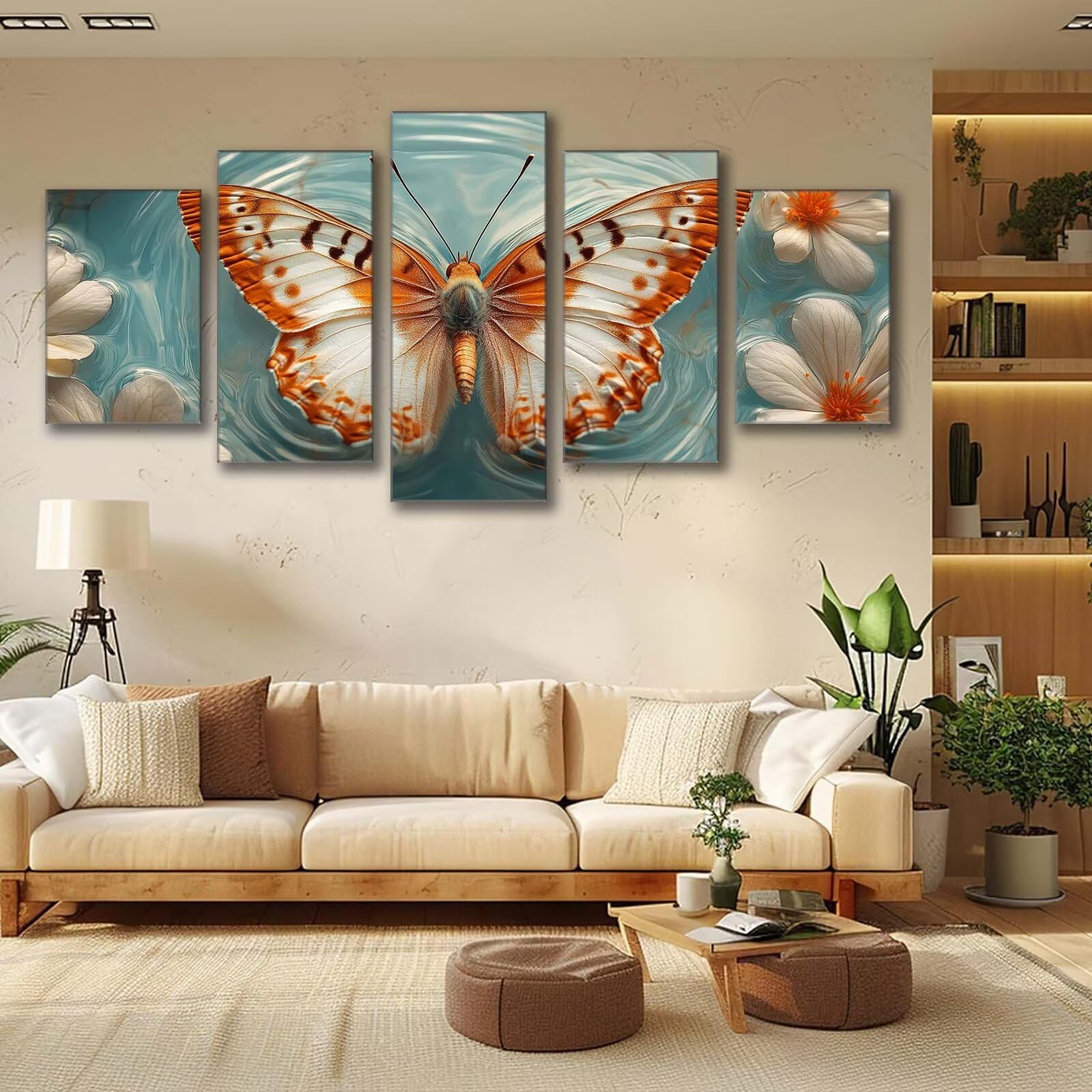 Diamentowa sztuka motyl kwiat diamentowy obraz 5 sztuk, zestawy do haftu krzyżykowego dla dorosłych, 5D DIY kryształowe zestawy rzemieślnicze, dla początkujących, pełne okrągłe wiercenie, diamentowy