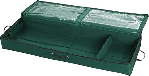 Miniatura 4 de Organizador de almacenamiento de papel de regalo, perfil bajo, para debajo de la cama, sostiene bolsas de regalo de Navidad, cumpleaños y