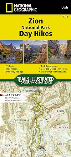 Zion National Park Day Hikes Map (National Geographic Topographic Map Guide, 1712)