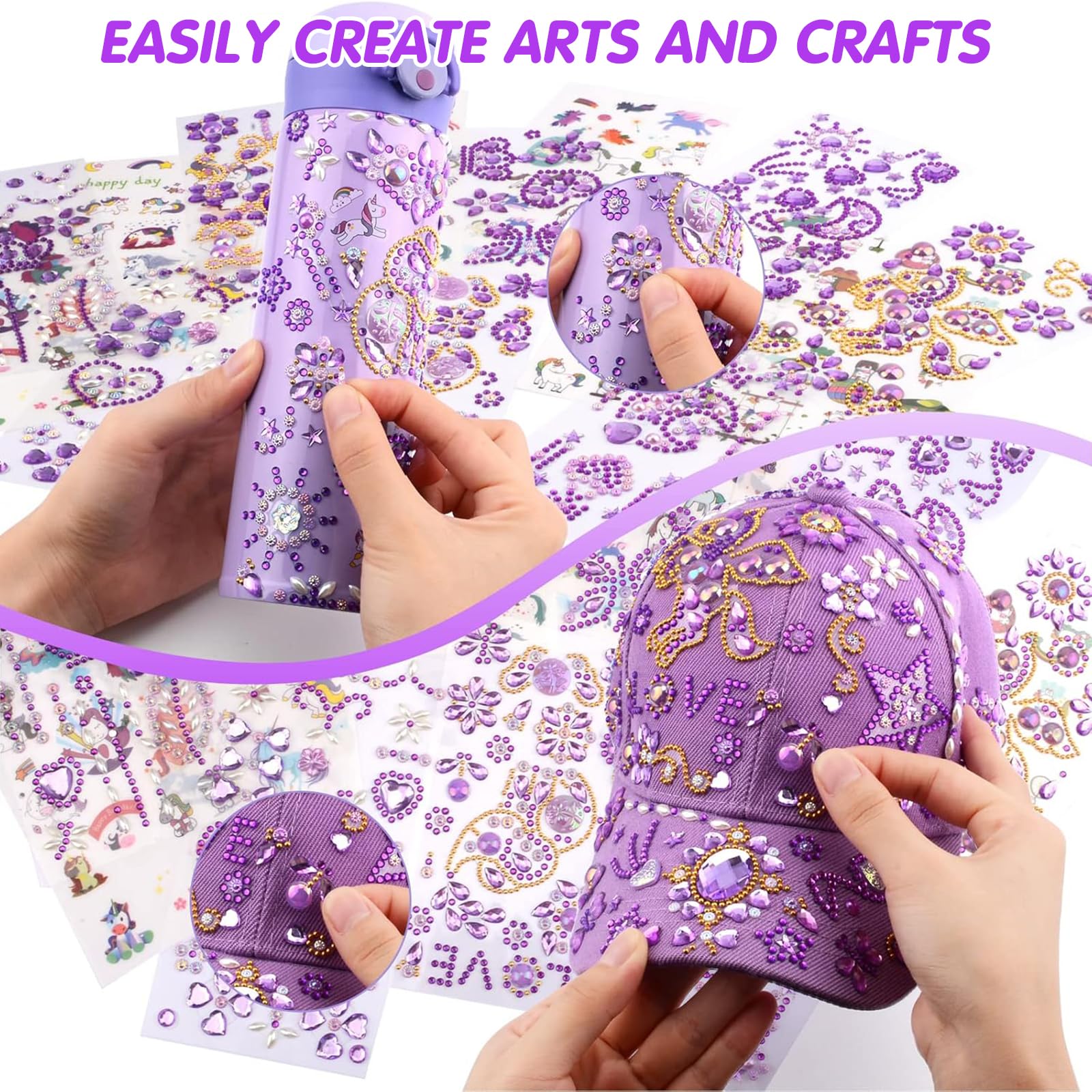 Kit Creativo SubTack Per Bambine – Cappellino Baseball Da Personalizzare Con Adesivi Gemma, Regalo 4-11 Anni (cappello Non Incluso)