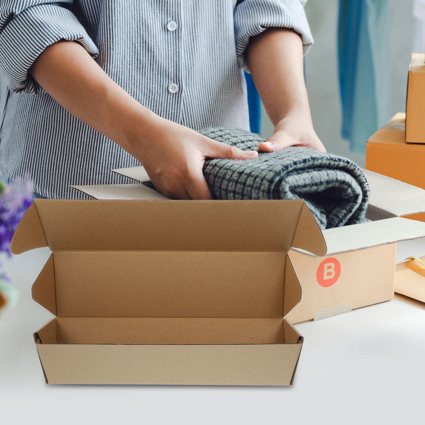 OUNONA 10pcs Mailing Tub Corrugated Cardboard Box Triangle Shipping Tubes Tumbler Boxes for Shipping Packaging