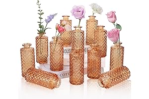 Modern Amber Bud Vases