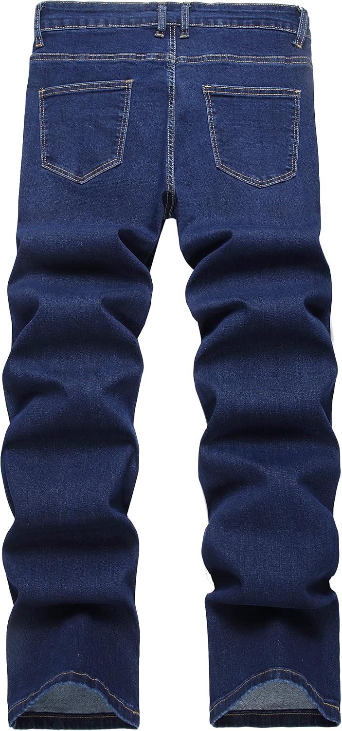 RANMCC Men's Baggy Jeans Loose Straight Fit Y2K Stretch Hip Hop Denim Casual Pants Jeans (Size 30-46)