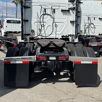 4 Pieces Polymer Mudflaps 24x30 Inch, Durable Black Mud Flap Universal Pair for Semi Truck Tractor Trailer