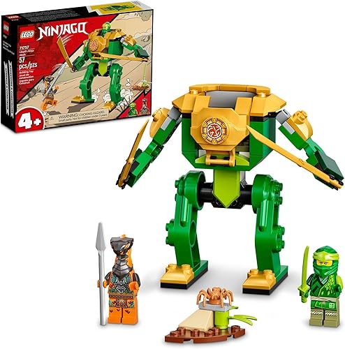 Miniatura 1 de LEGO NINJAGO Lloyd's Ninja Mech Battle Figura de acción 71757 para niños, niños y niñas a partir de 4 años con figura de serpiente y minifigura,