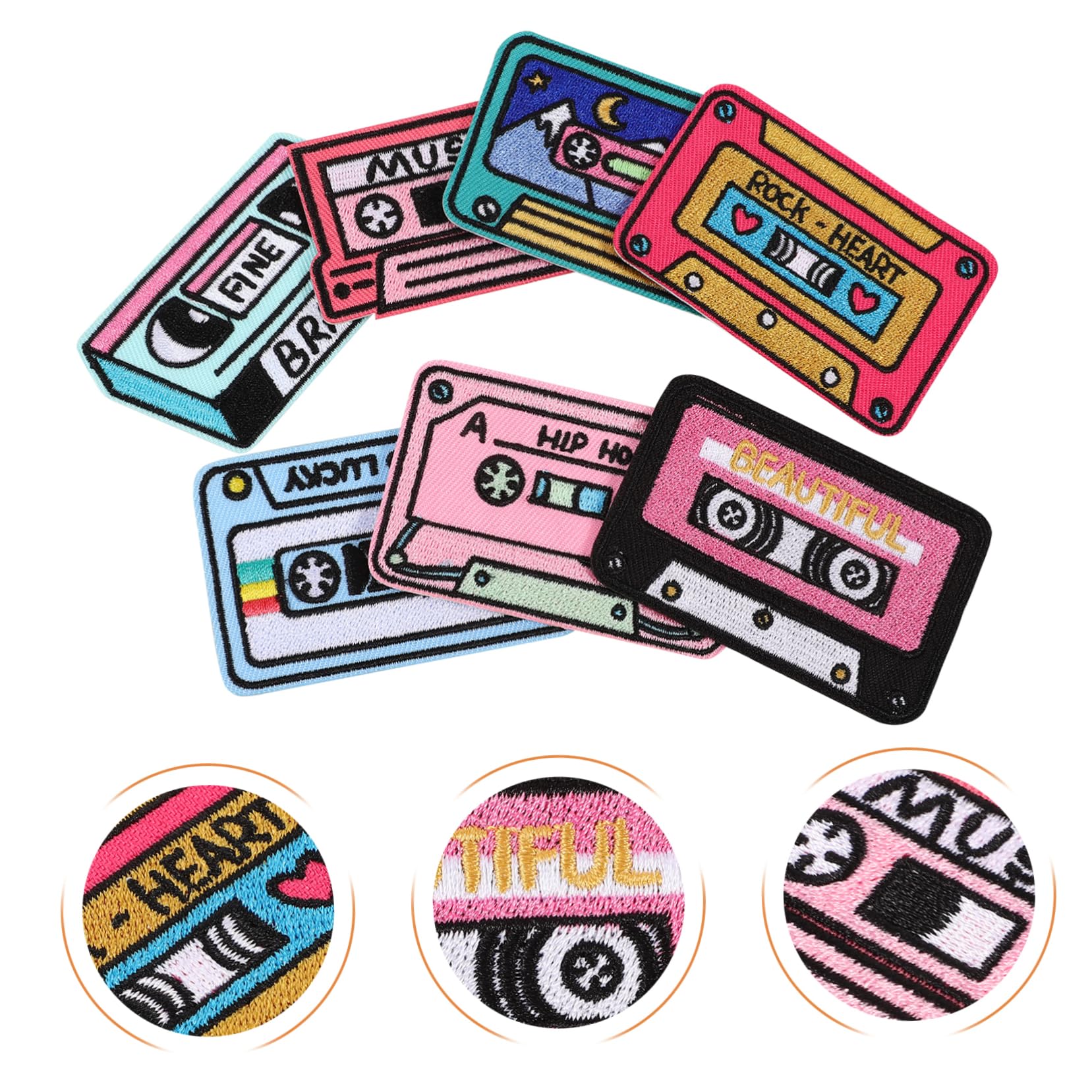 35pezzi Toppe Termoadesive Decorative Per Riparazione Abbigliamento Patches Per Jeans Shirt e Borse Adatte Per e Attività Creative
