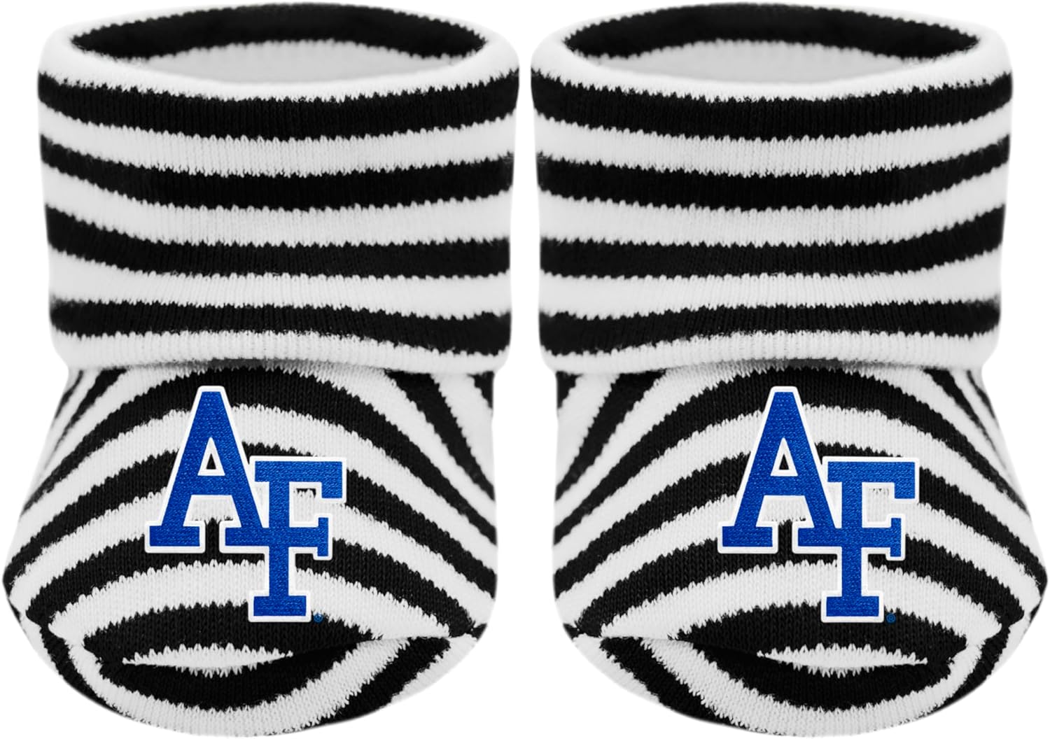 Creative Knitwear College Baby Striped Bootie Sock - Team Logo, Multiple Colors, Unisex (Newborn - 6 Months)