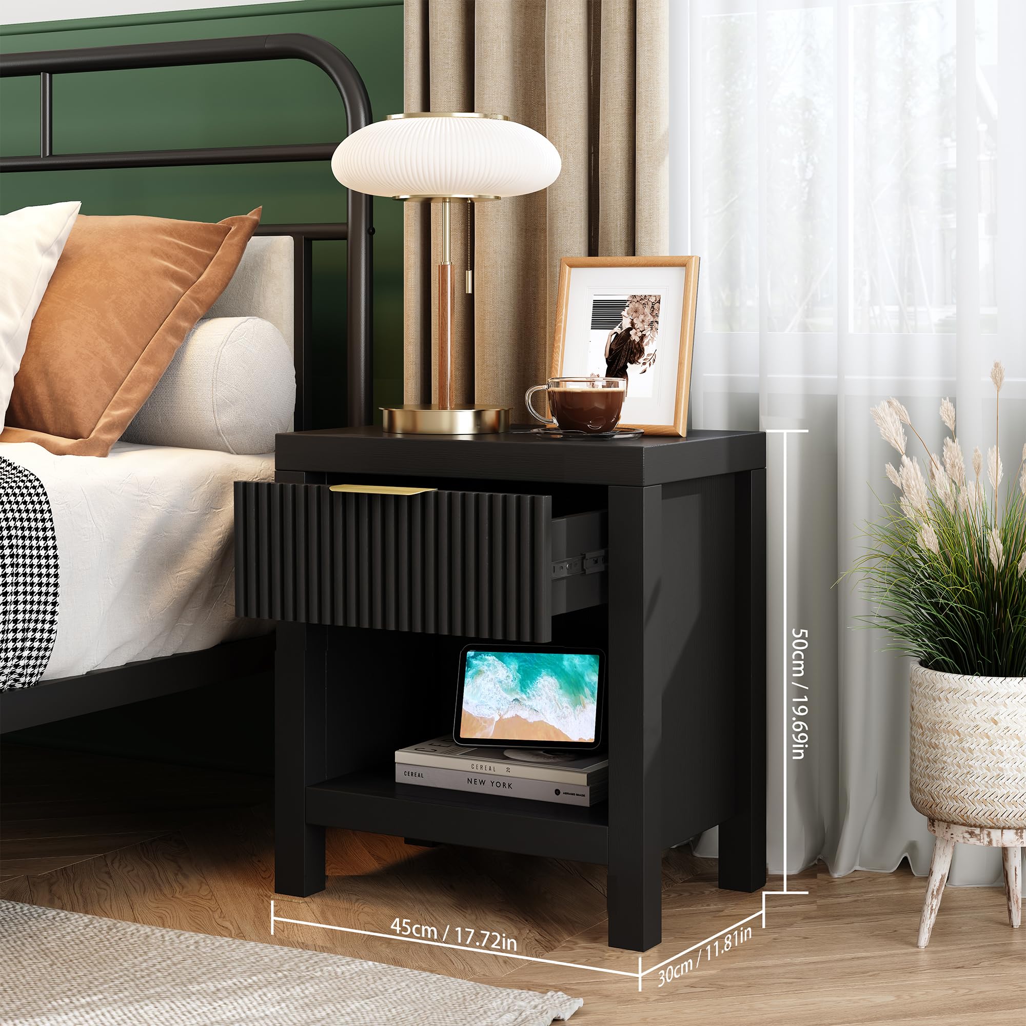 Amazon.com: JZXSHD Nightstand Set of 2, Bed Side Table with