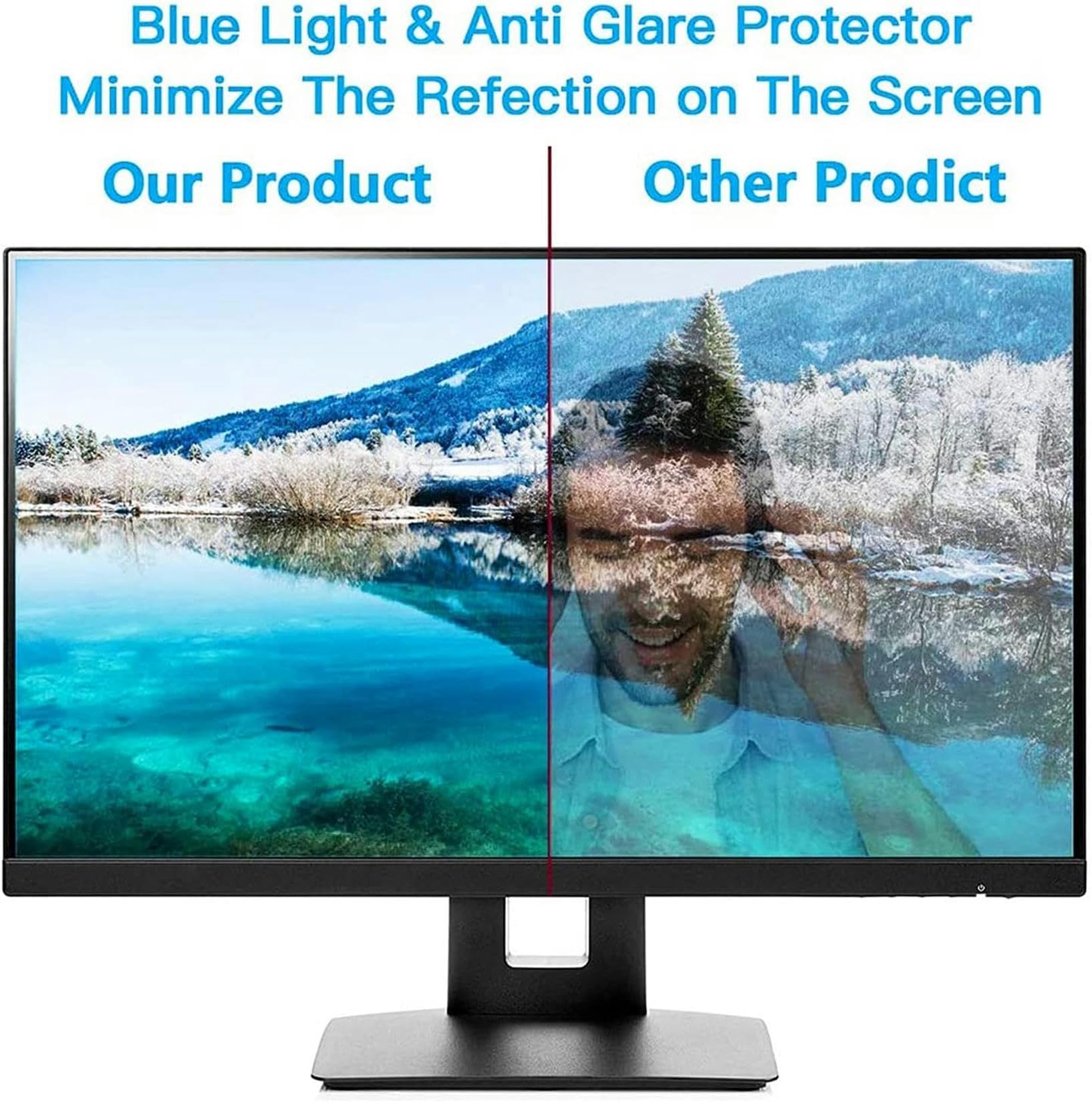 Protector de pantalla anti luz azul for TV, filtra el exceso dañina, antirradiación/antimiopía for bebés, for LCD, LED y OLED(40"(875 * 483mm))
