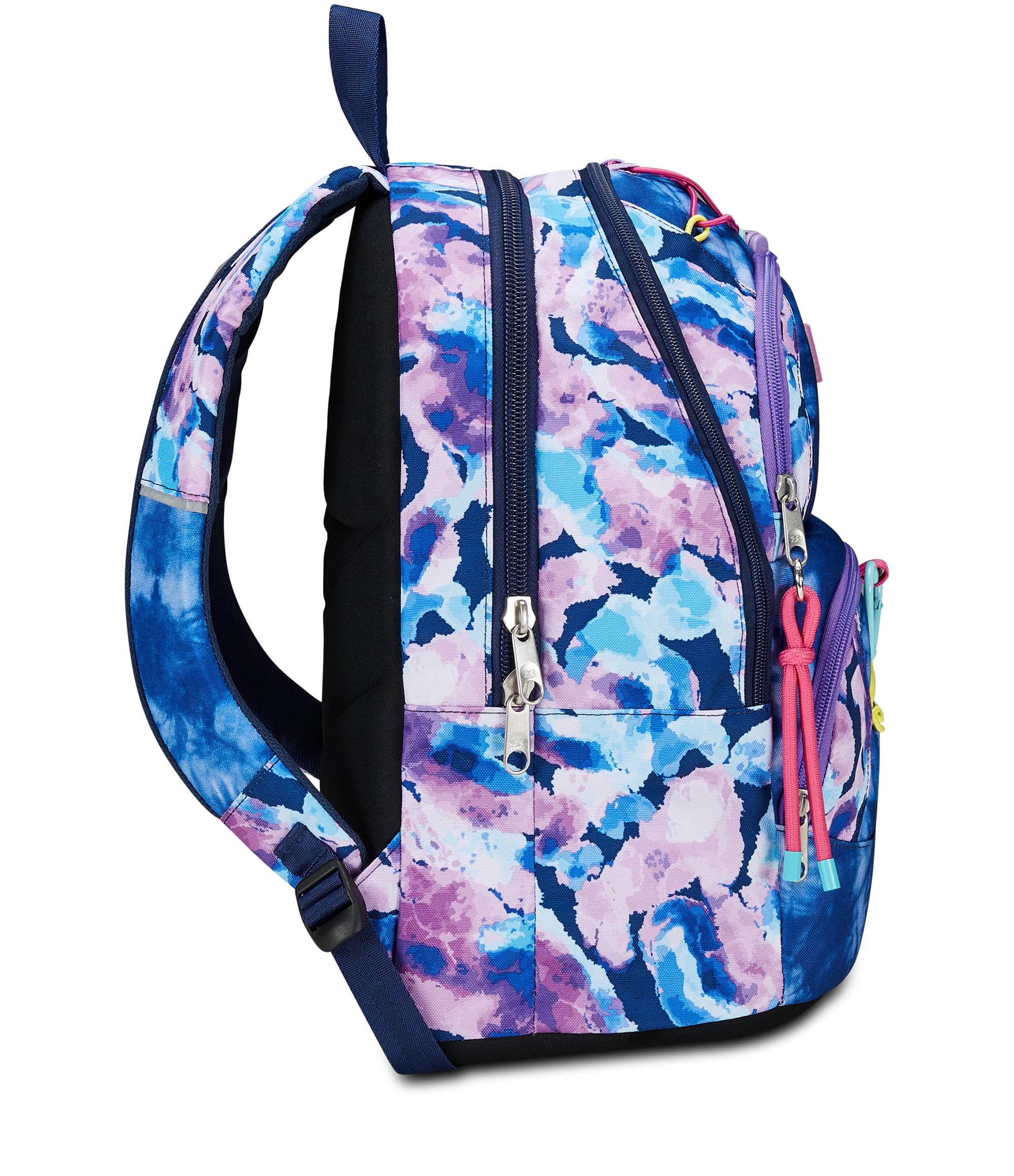 Seven Zaino Scuola Adavanced Pockets, Viola Fucsia, Custom Cloud, Zaino Doppio Scomparto Multi Tasche, Con Tasca Porta PC, Tasca Porta Borraccia e Organizer, Zaino Medie e Superiori, Bambina Ragazza