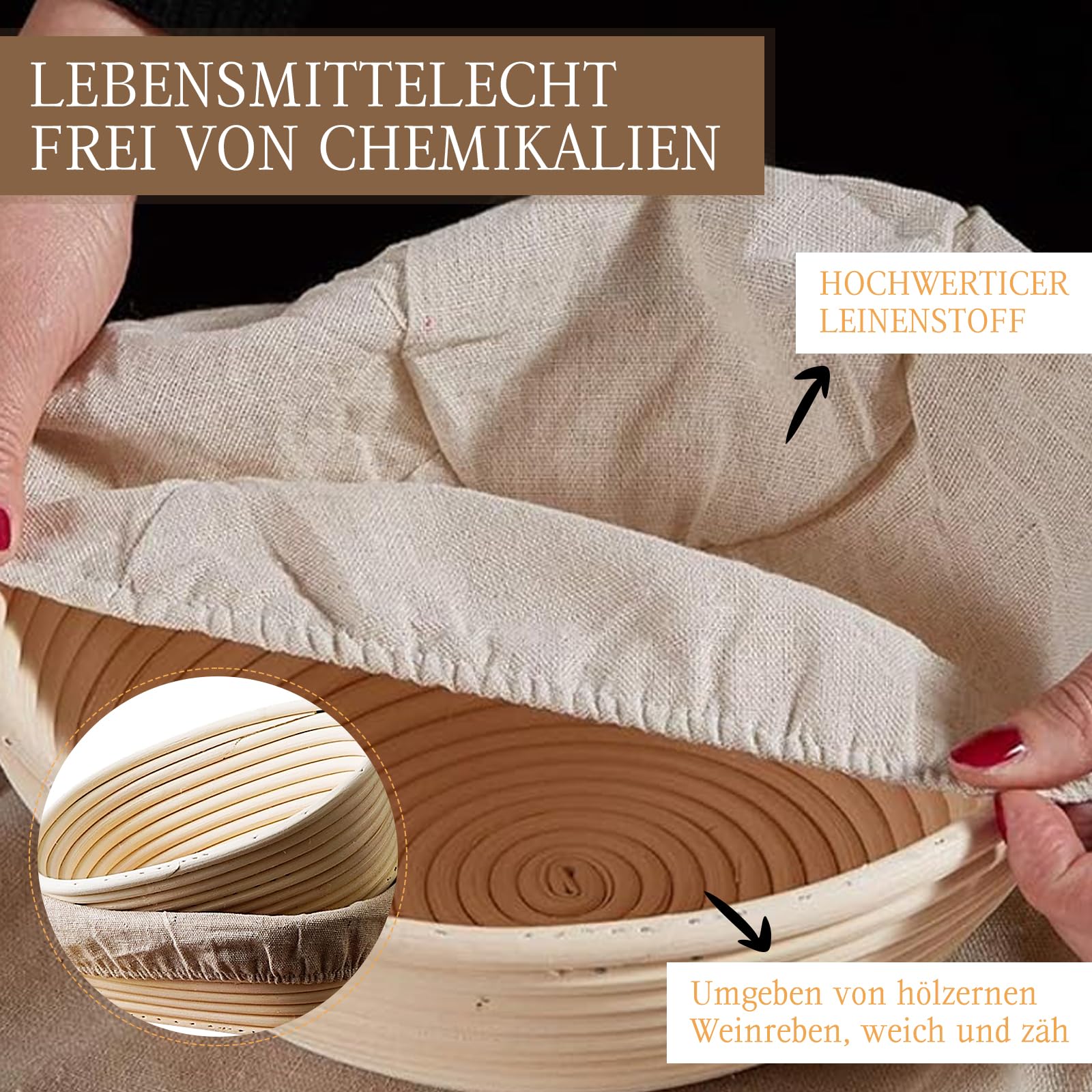 GNIEMCKIN Cestini Per Pane Ovali In Plastica - 20x15x6 Cm, 30 Pezzi, Intrecciati A Mano, Per Cucina E Regali - 5
