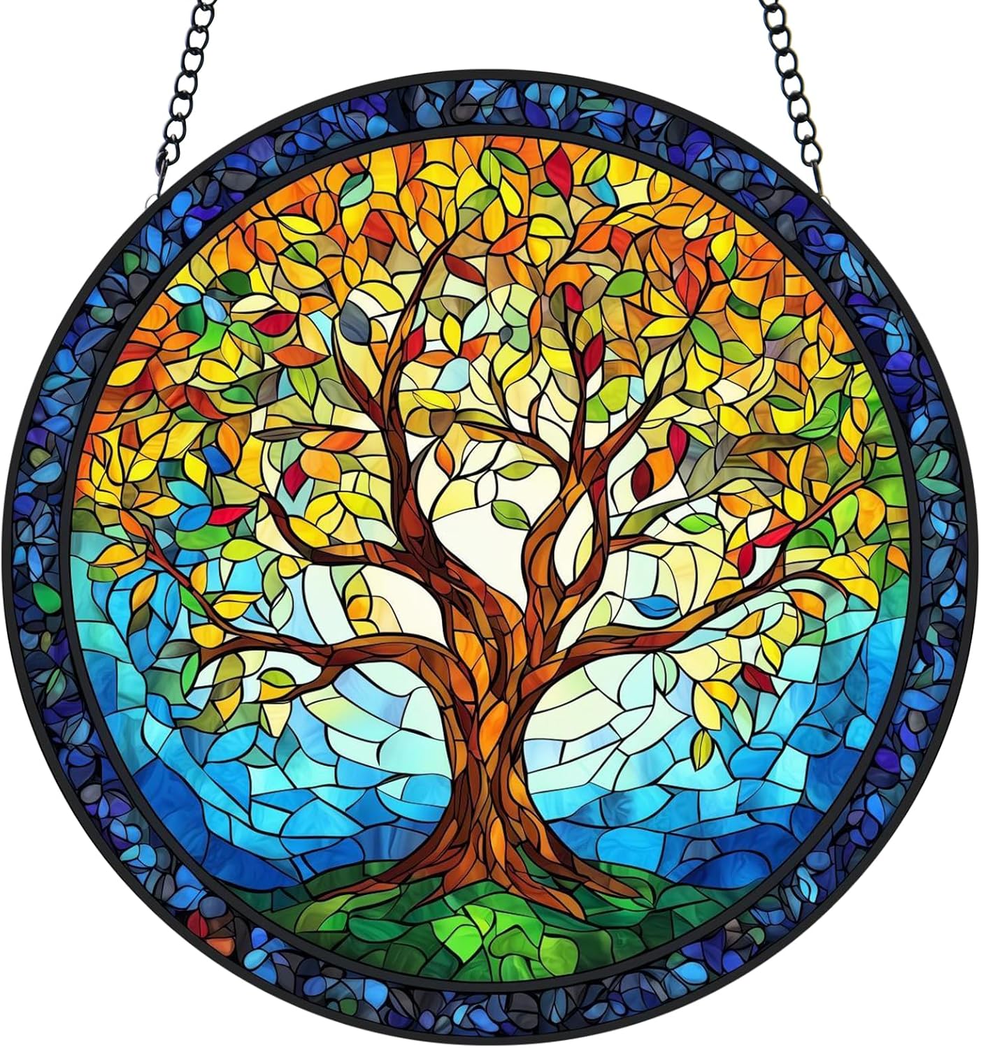 Halovin Tree of Life Stained Glass Suncatcher Review: Best Outdoor Garden Decor Sun Catcher for Backyards