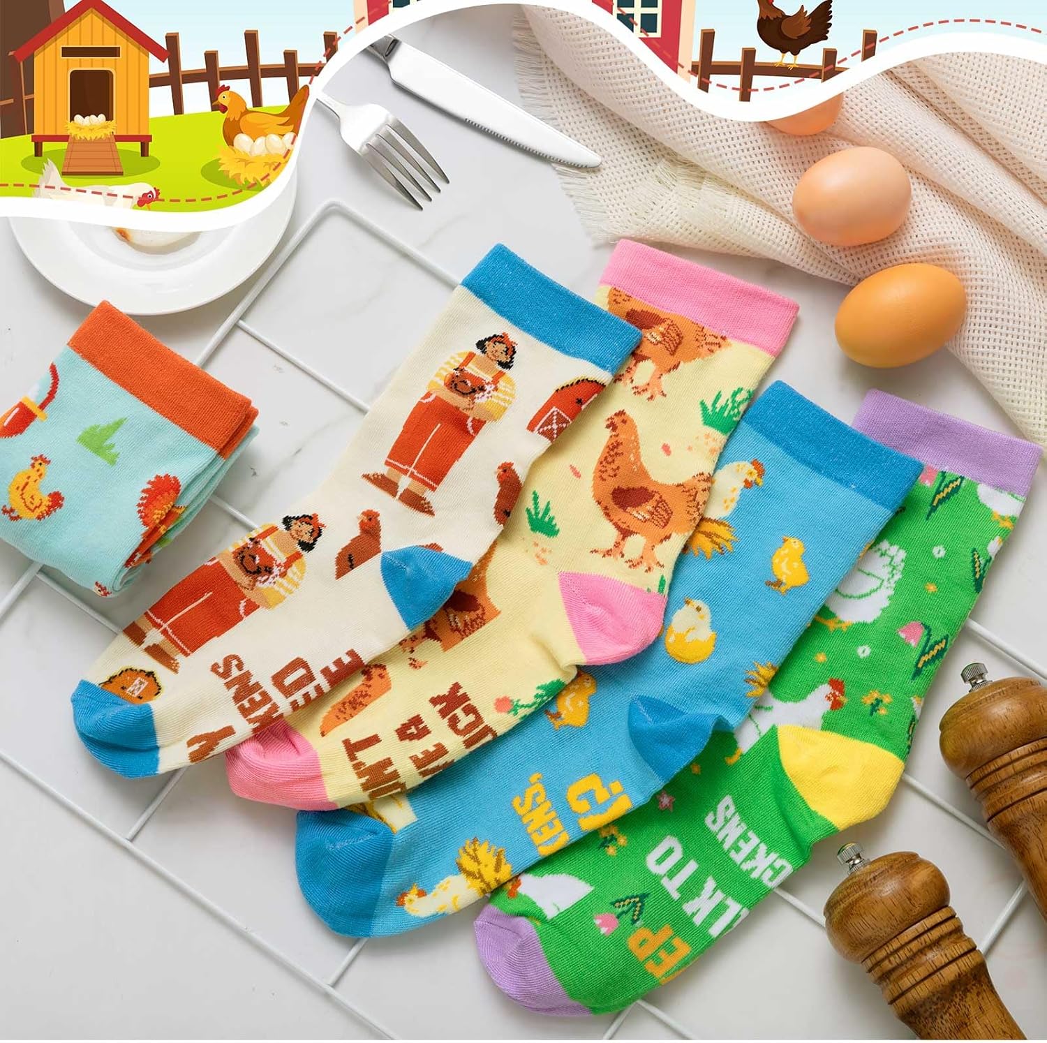 Haysandy 8 Pairs Women Funny Novelty Socks Gifts, March Womens History Month Gifts, Funny Novelty Socks with Saying on Bottom - Image 5