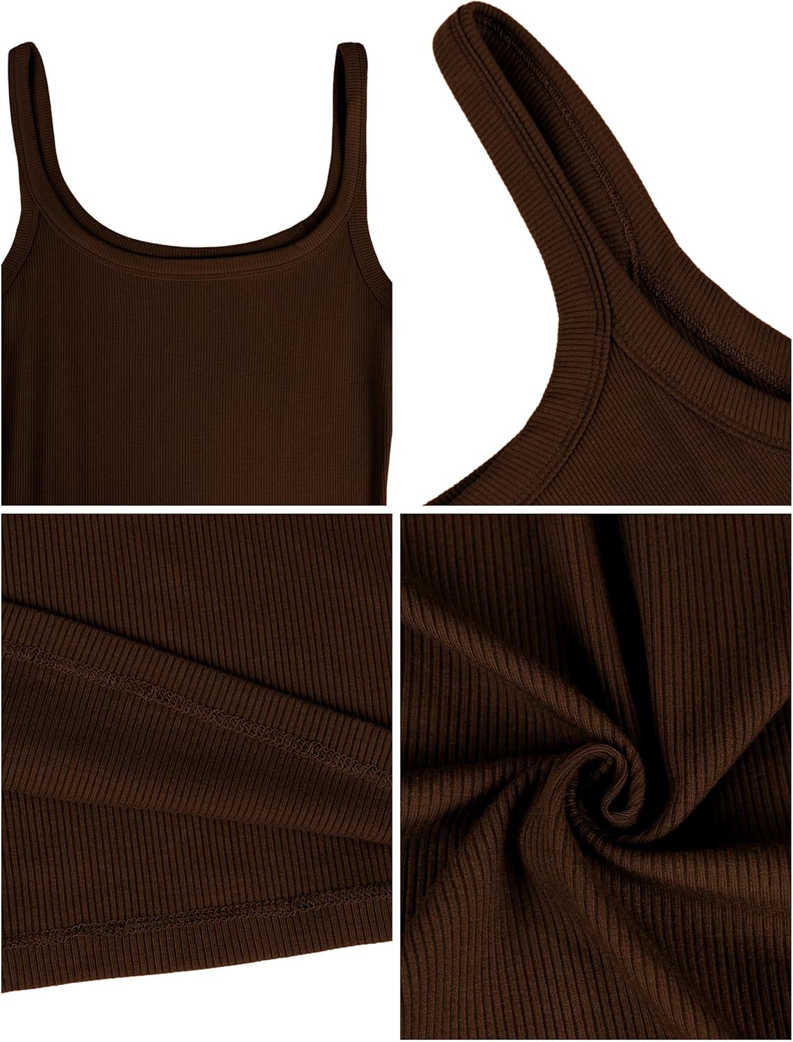 Missufe Women's Summer Bodycon Dress Scoop Neck Sleeveless Slim Fit 2025 Casual Basic Mini Dresses - Image 6