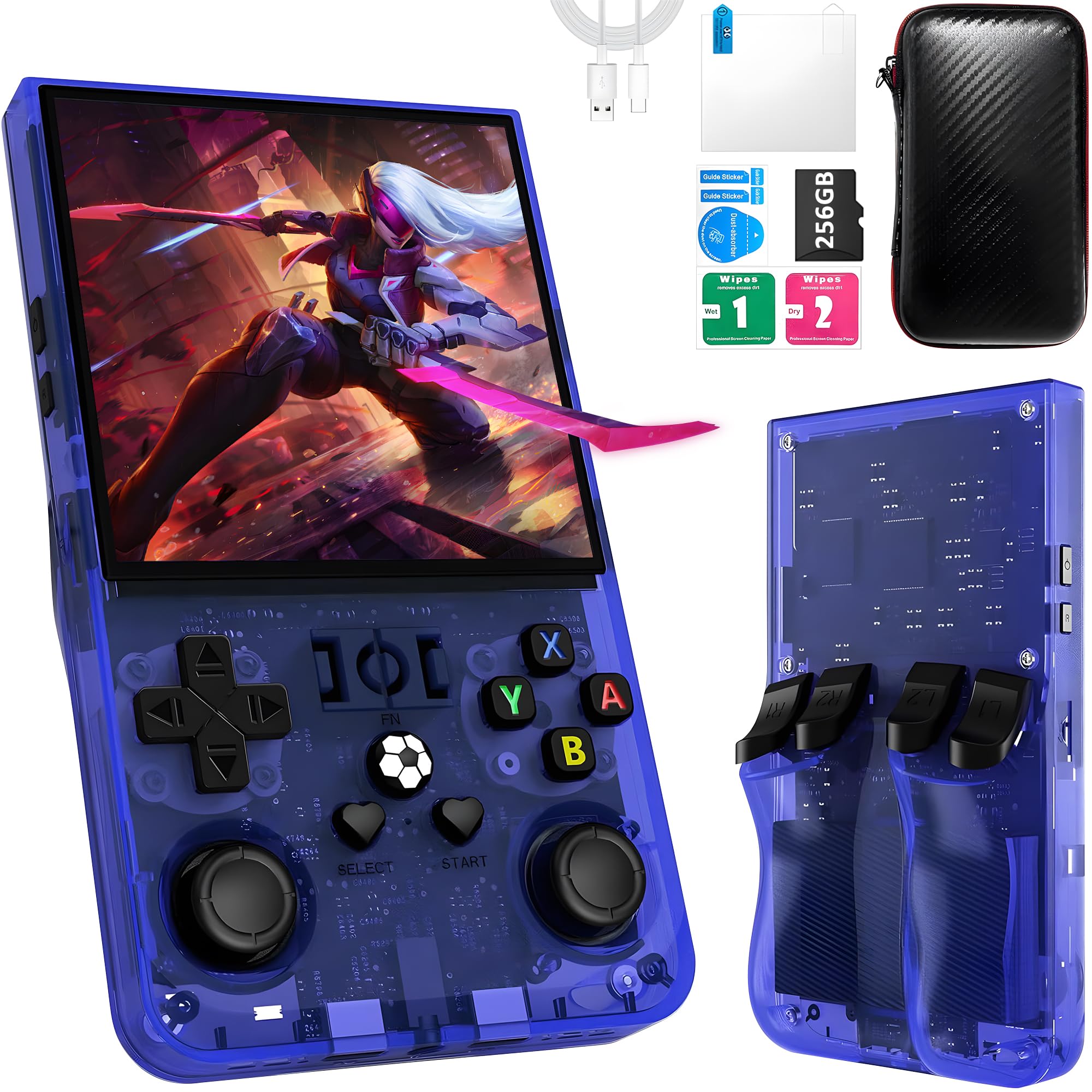 R36MAX Retro Handheld Game Console,Game Console with 256GB TF Card