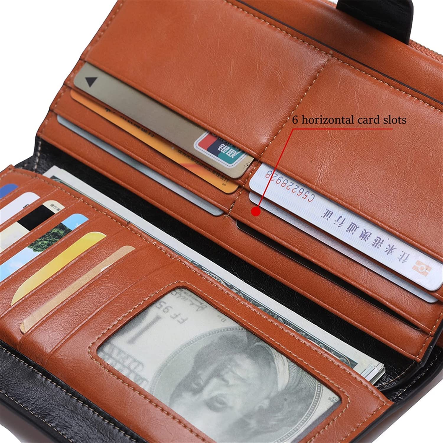 Wallet,Card Bag,Women Leather Wallets Female Zipper Purses Big