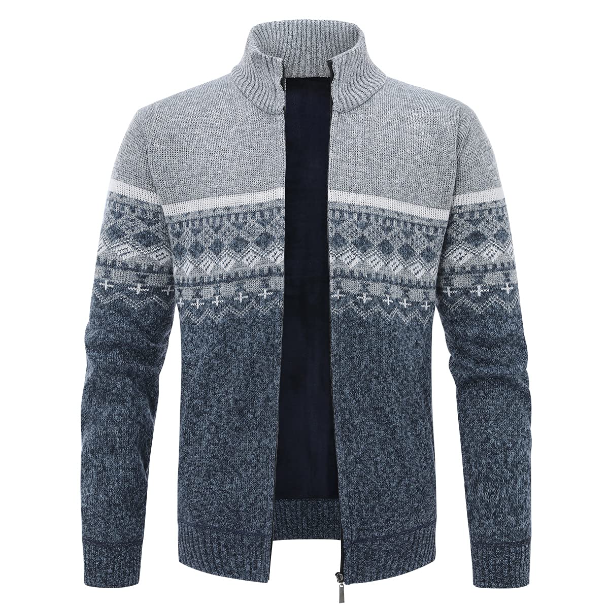Cardigan Stand Collar Sweater Men's New 2021 Autumn And Winter Korean