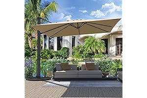 Luxury 10' X 10' Windproof Off-Set Patio Umbrella