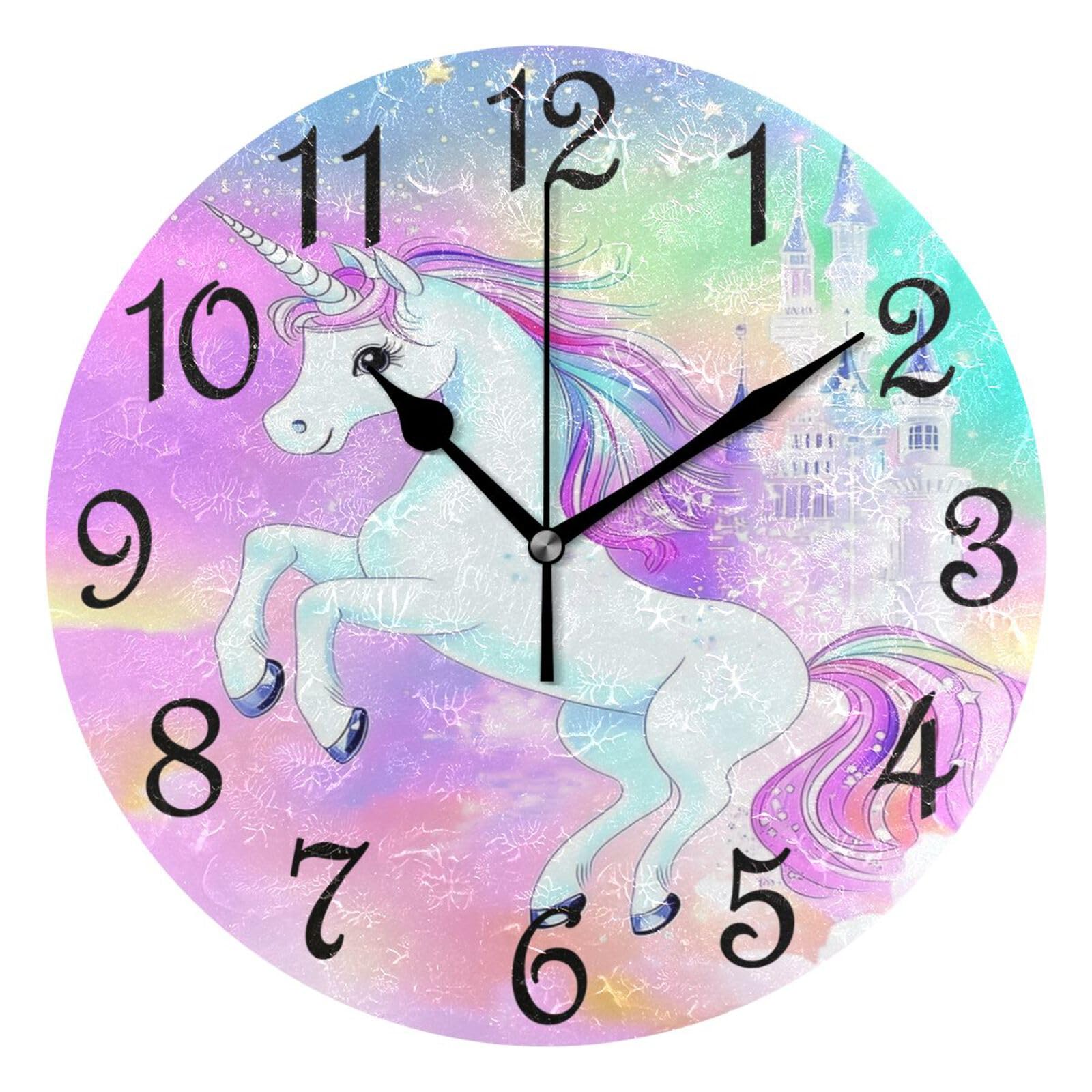 Pendules murales multicolores avec horloge murale cuisine 25cm silencieuse et design