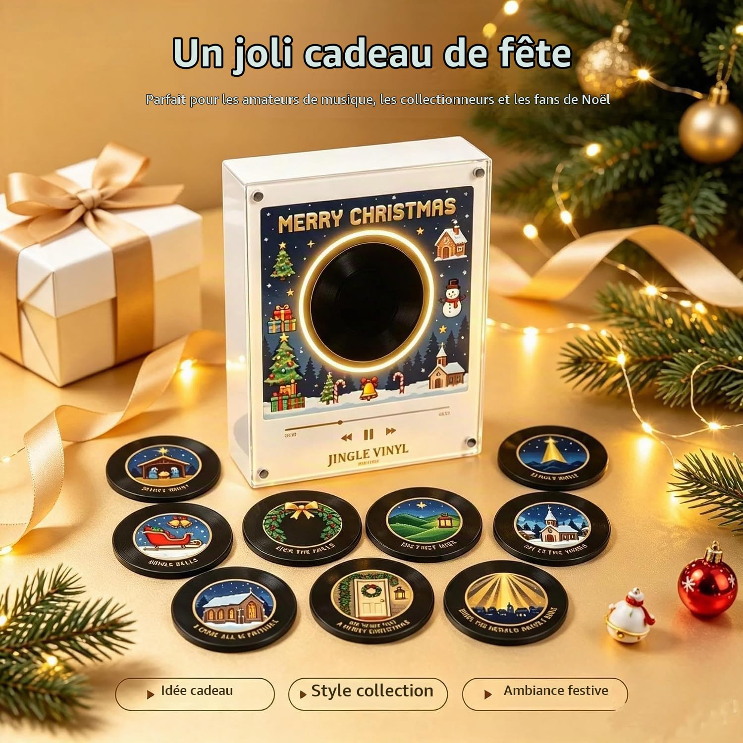 Boîte à Musique magnétique pour frigo | Aimants Lecteur Vinyle