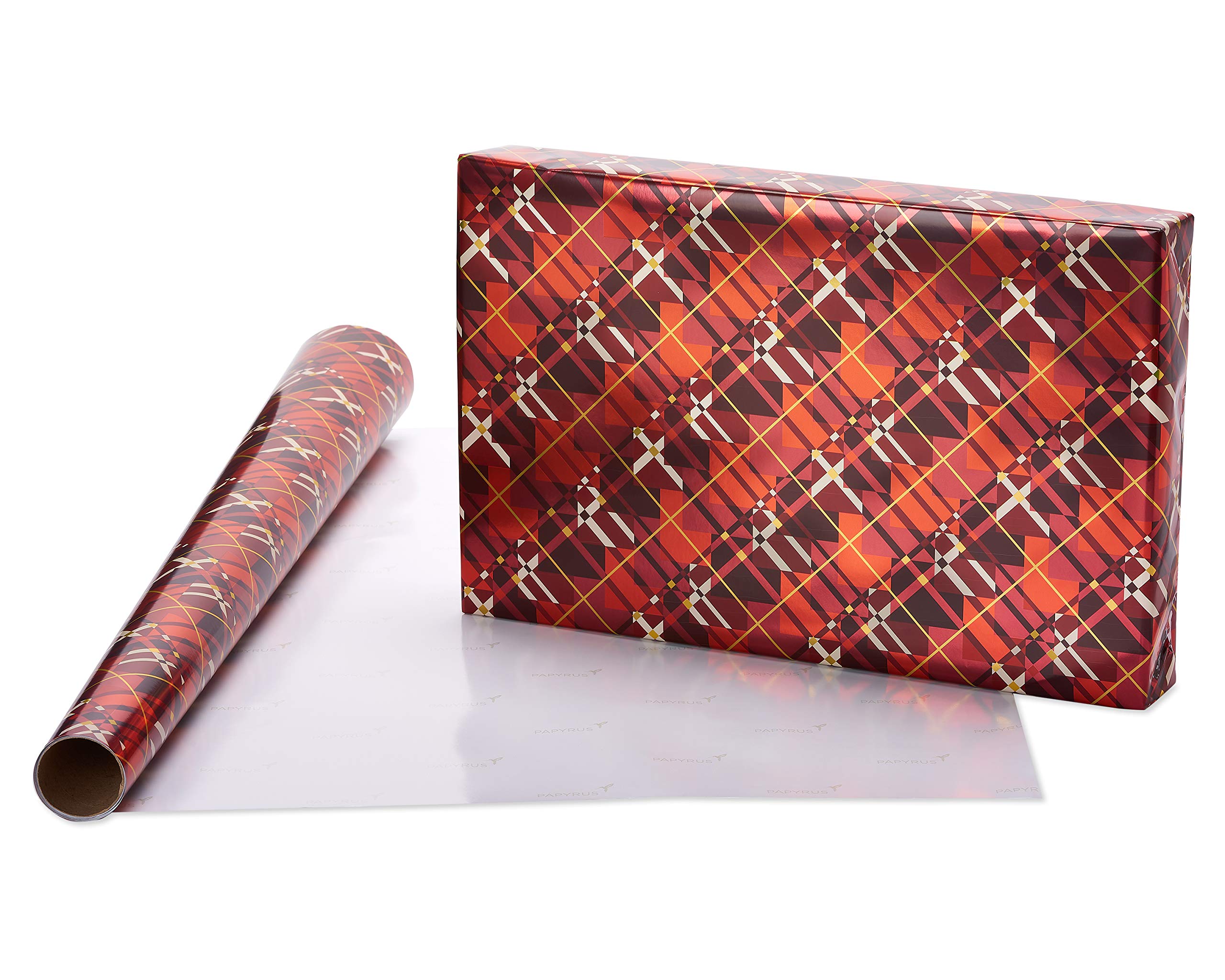 Papyrus Papier cadeau (2 Pack) Pin et argyle rouge.