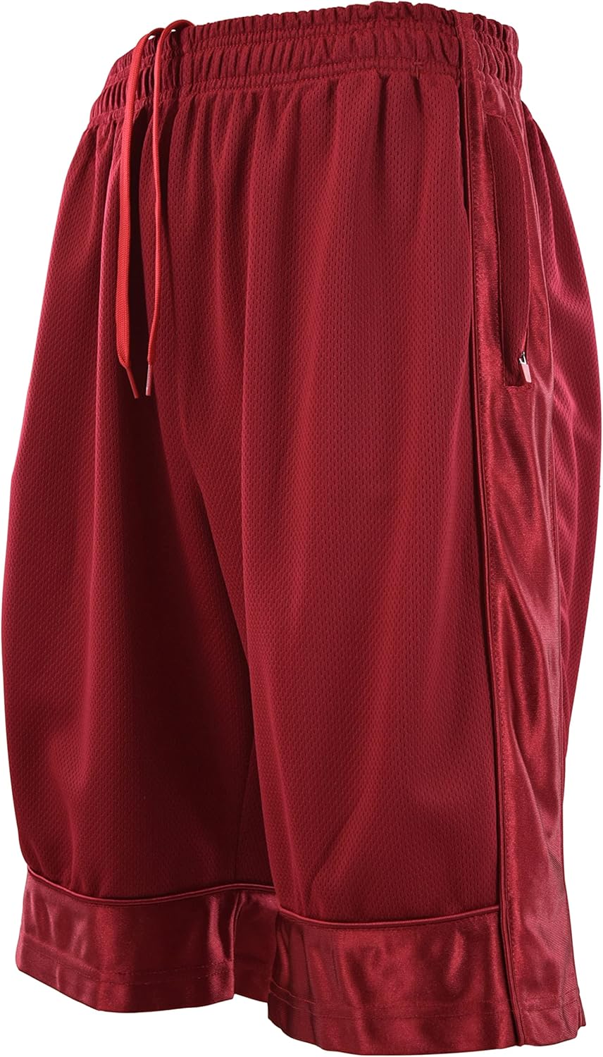 ChoiceApparel Mens Solid Color Basketball Training Shorts with Pockets and Drawstring