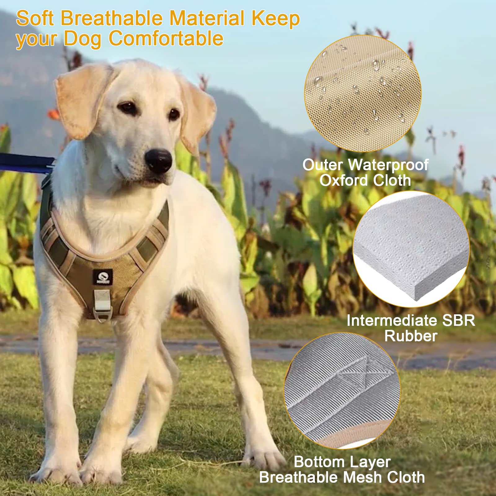 Imbracatura Per Cani Riflettente - Senza Tirare, Sicura Di Notte | OEM - Foto 4