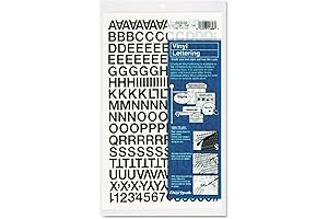 Self-Adhesive CAPITAL LETTERS and Numbers, Black, 1/2 Inches High (201 pcs)