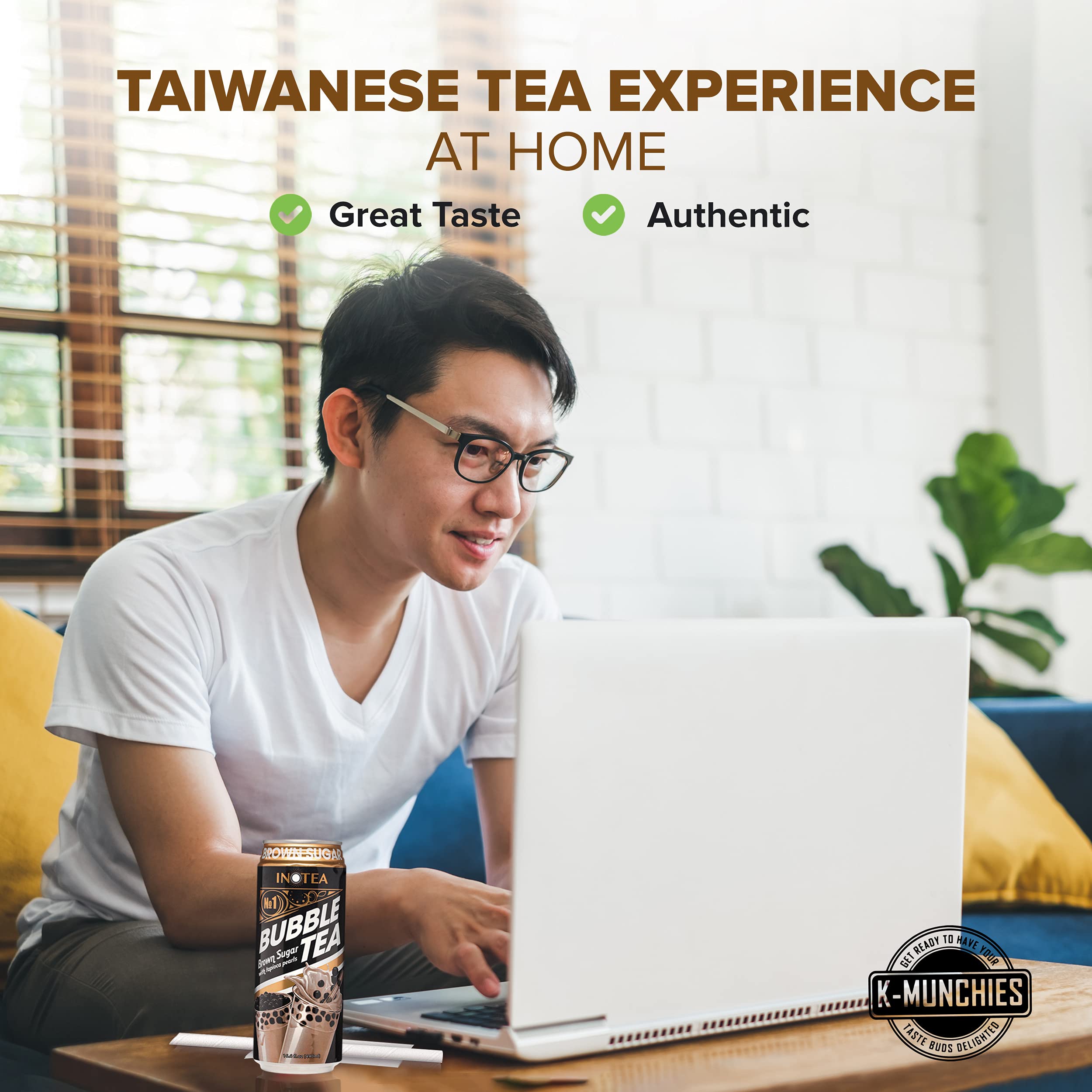 Buy KMunchies Inotea Bubble Tea in a Can 12 Pack Tall Canned Boba