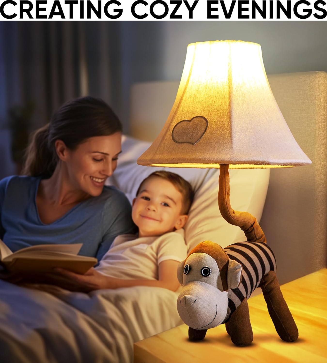Monkey Kids Lamp for Boys Bedroom - 20", Animal Lamp for Kids Room - Christmas Gifts, Birthday Gifts, for All Ages: Toddler Girls, Children, Grandkids 3 4 5 and Up Years Old, Sister Brother, Sibling