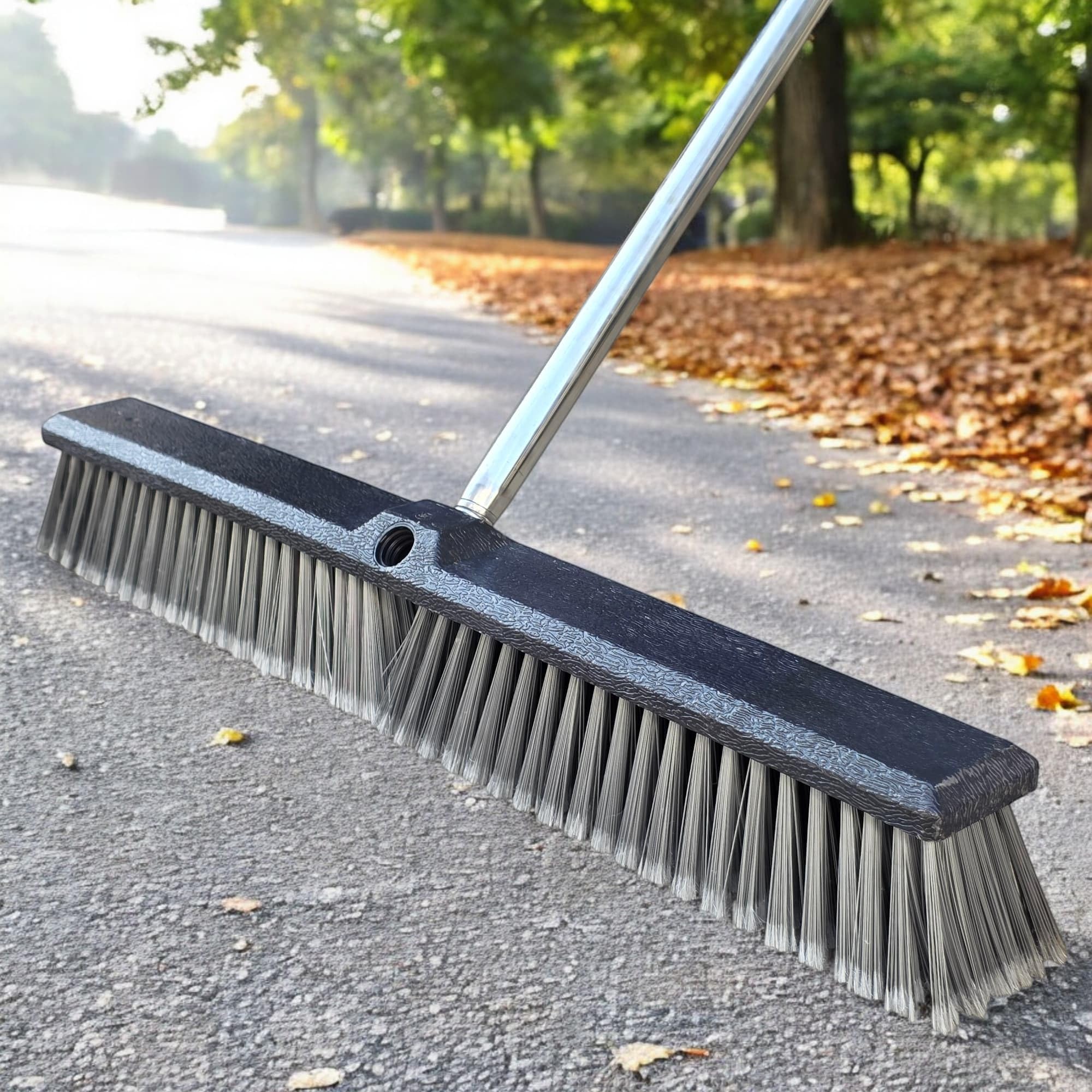 24 Inch Heavy Duty Outdoor Cleaning Brush with 5-Feet Long Steel Handle | Durable & Efficient for Terrace, Pathway, Concrete, Garden & Street Cleaning-image-47