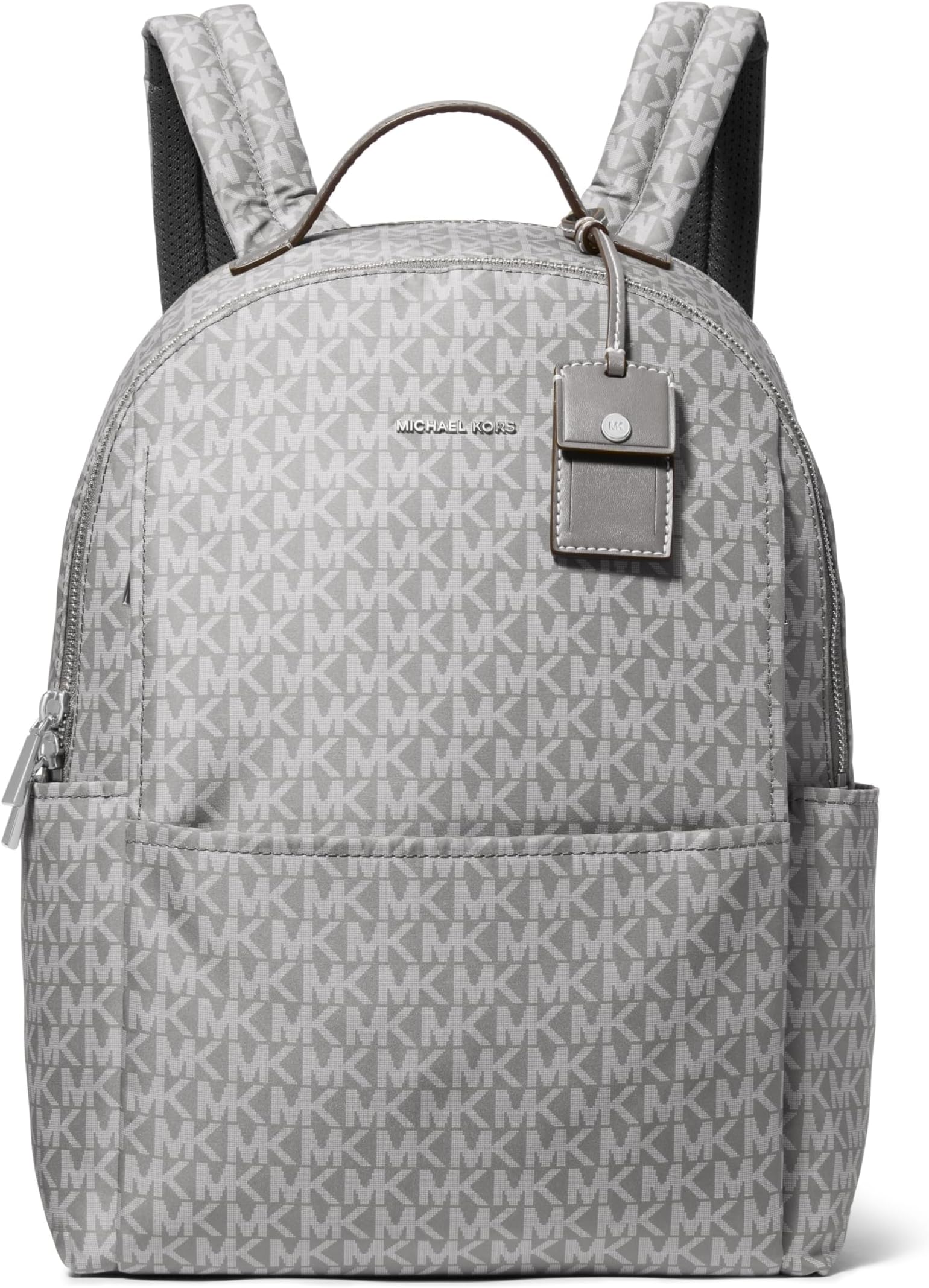Sable Large Backpack, Silver-Tone Hardware/MK Signature Coated Twill/Storm