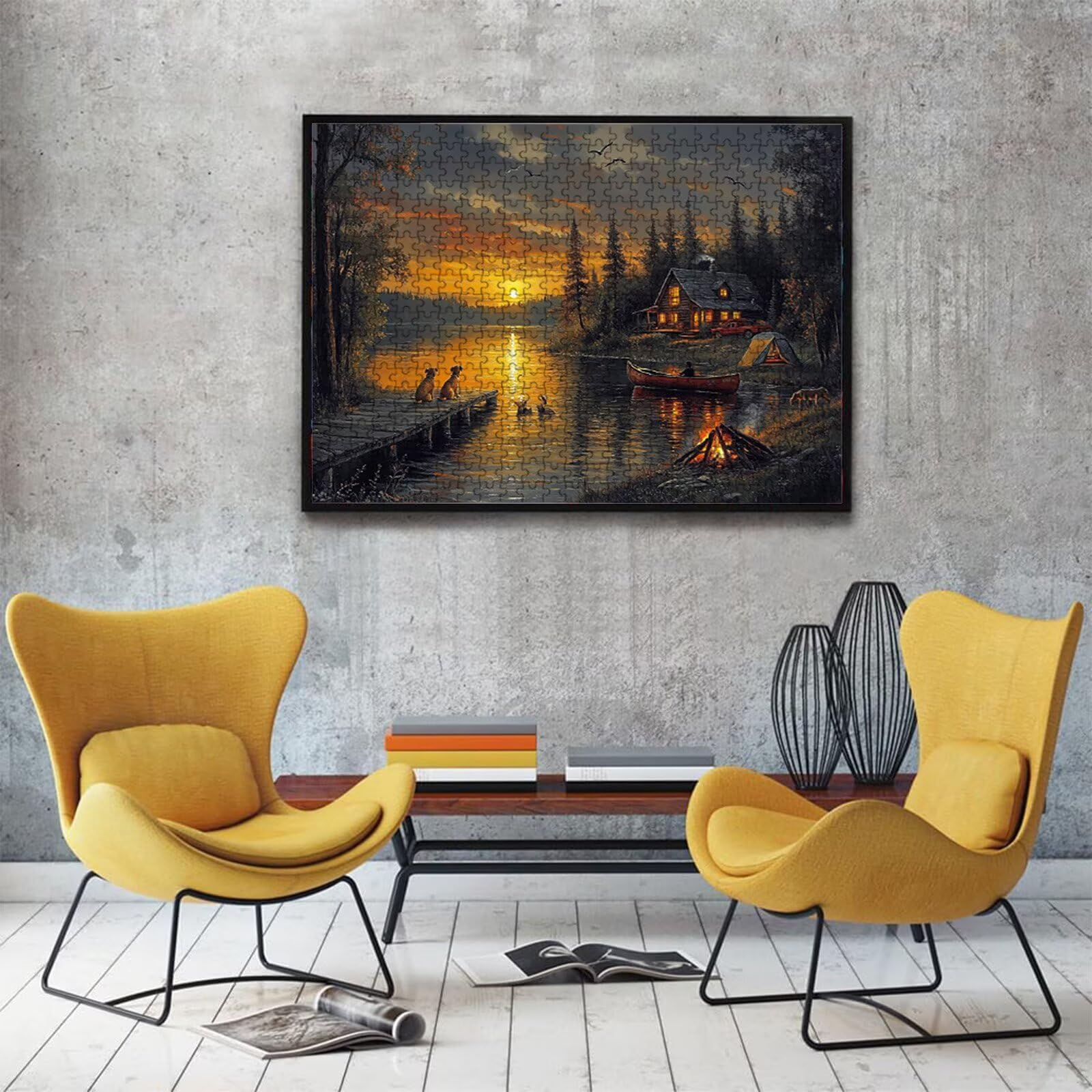 Puzzle lago cabina(3), Puzzle Adulti 3000 pezzi, Puzzles Legno con Squisita Scatola di Imballaggio, Rompicapo per Esperti con Incastro Perfetto, Stampa Alta Definizione, Regalo per Adulti W3H-920